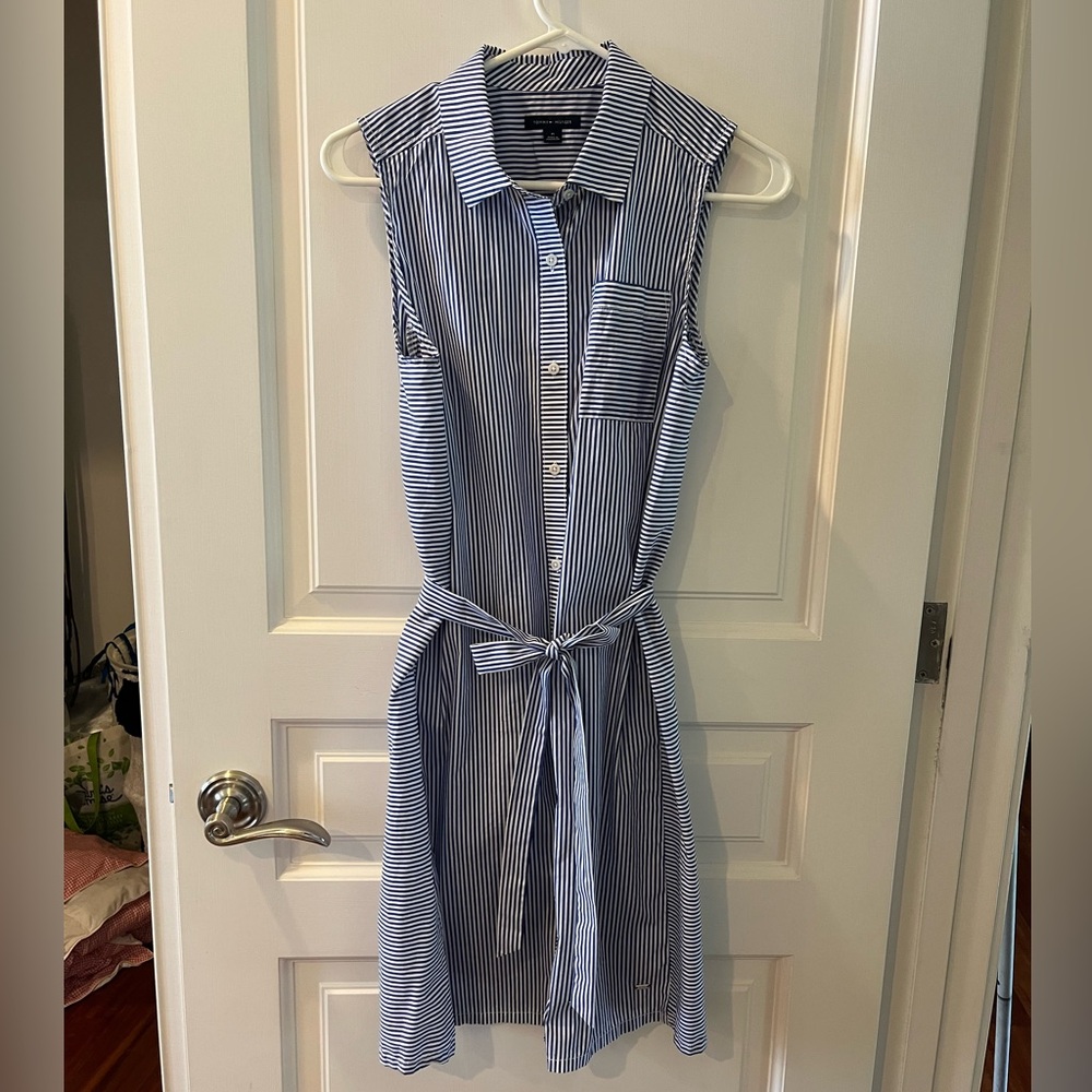 Tommy Hilfiger Striped Sleeveless Shirt Dress Size M